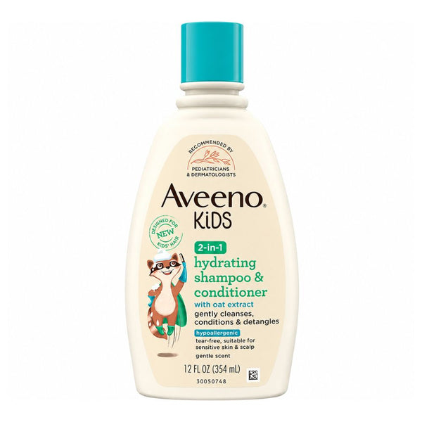 Aveeno Kids 2 in 1 Shampoo & Conditioner, Hypoallergenic - 354ml