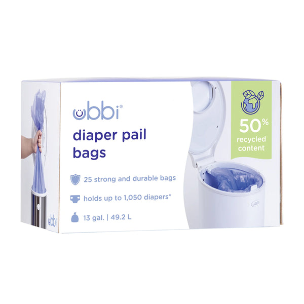 Ubbi Disposable Diaper Pail Plastic Bags - Pack of 25