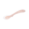 Beaba 2nd Stage Silicone Spoon with Ultra Soft Tip, Gum Friendly, Ergonomic Handles - Cotton Candy