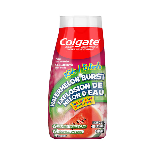 Colgate Kids Liquid Gel 2 in 1 Watermelon Flavor Toothpaste and Mouthwash - 100 ml - Dezine Kids