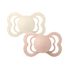 Bibs Supreme Pacifiers 2 Pack - Ivory/Blush