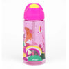 Kicups Clear Sip Tritan Straw Bottle with Slider Lid 550ml - Whimsical Wonderland