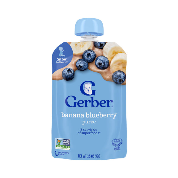 Gerber Fruit Puree - Banana Blueberry