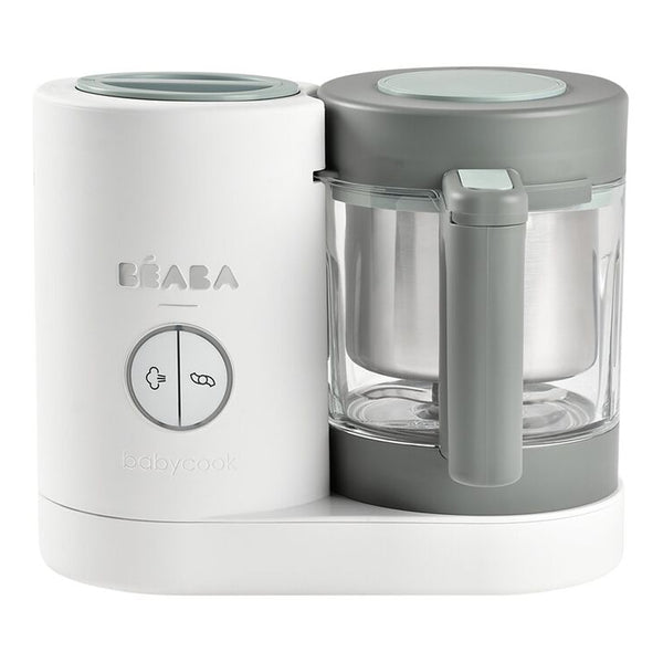 Beaba Babycook Neo 6 In 1 Baby Food Processor, Portable Baby Food Cooker, Puree Maker and Warmer - White Grey