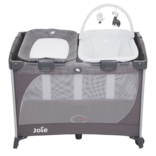 Joie Playard Commuter Change & Snooze - Linen Grey - Dezine Kids