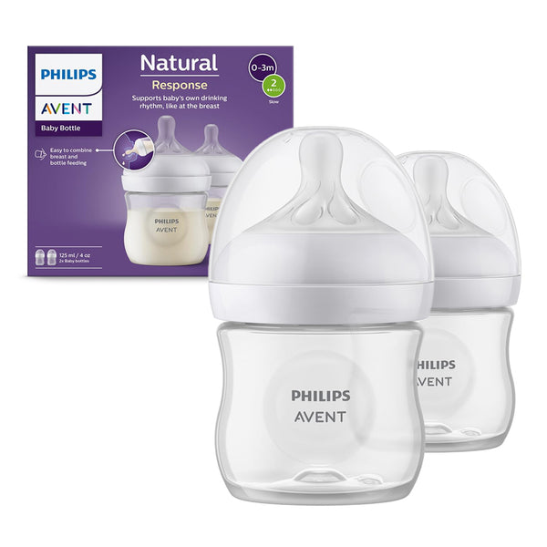 Philips Avent Feeding Bottle With Natural Response Nipple (Pack of 2) - 125 ml