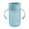 Beaba 360° Baby Learning Cup with Anti-Drip Disc, Dual handle & Spillproof Sippy Cup for Toddlers, 340 ml - Blue