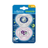 Dr.Browns Blue Advantage Pacifiers Stage 2 Glow in the Dark, Pack of 2 - Purple Nature