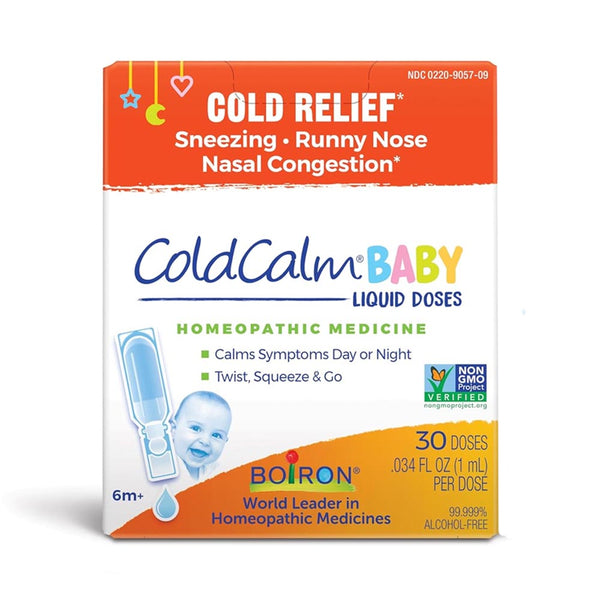 Boiron ColdCalm Baby Single Use Drops for Relief from Cold Symptoms of Sneezing, Runny Nose, and Nasal Congestion - 30 Count