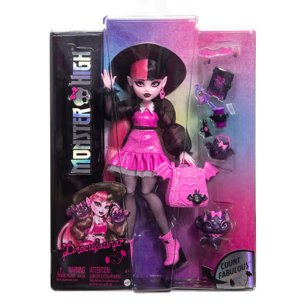 Barbie Monster High Draculaura Fashion Doll With Pet Count Fabulous And Accessories
