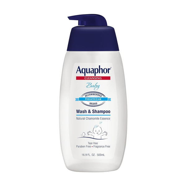 Aquaphor Baby Wash & Shampoo, Fragrance Free, 16.9 fl oz - 500 ml