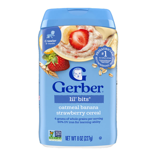 Gerber Cereal for Crawlers, 8+ months - Oatmeal Banana Strawberry