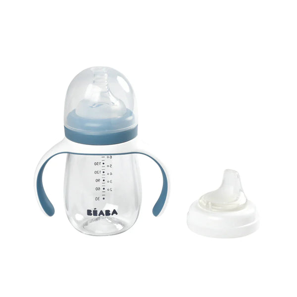 Beaba 2 in 1 Learning Cup Windy Blue - 210 ml - Dezine Kids