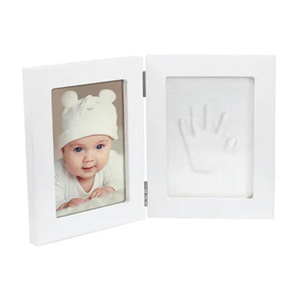 Dooky Gift Set Handprint Double Frame And Memory Box - White