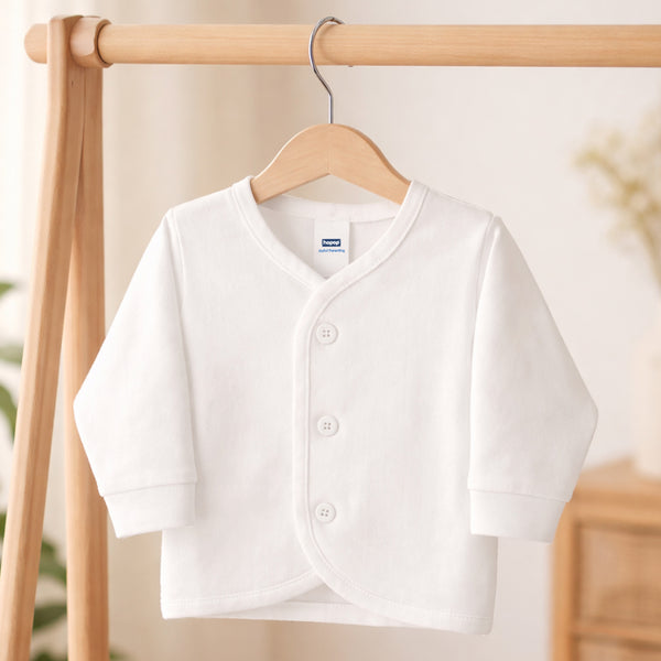 Hopop Front Open Full Sleeves Cotton Vest for Babies - Dezine Kids