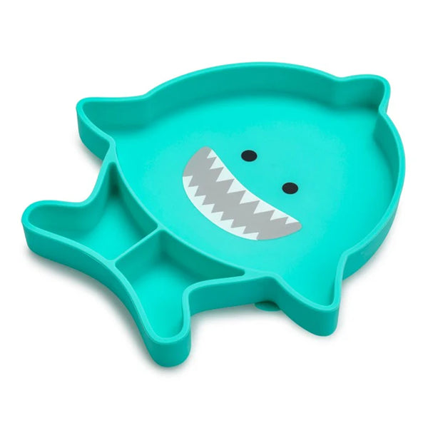 Melii 100% Food Grade Silicone Plate Suction Base With Divided Sections - Shark