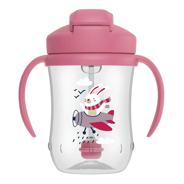 Dr.Browns Milestones Baby’s First Straw Cup - Pink Bunny - Dezine Kids