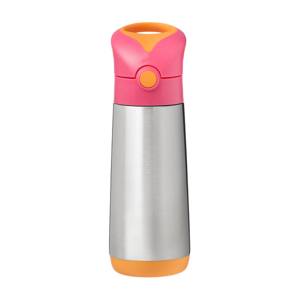 B.Box Insulated Drink Bottle Sipper 500 ml - Strawberry Shake Pink Orange