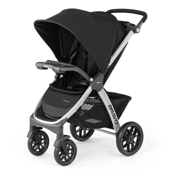 Chicco Bravo Quick Fold Baby Stroller Pram for 0 to 4Y (Upto 22 Kg) - Black