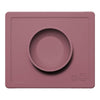 EzPz Happy Bowl 100% Food Grade Silicone Suction Bowl with Built In Placemat - Mauve