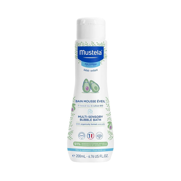 Mustela Baby Multi Sensory Bubble Bath with Natural Avocado Biodegradable Formula - 200 ml - Dezine Kids
