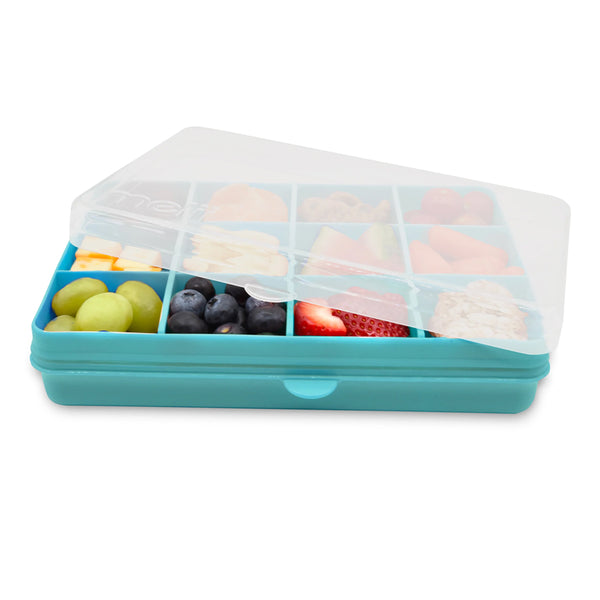 Melii Snackle Box, Food Jar 12 Compartments BPA Free - Blue