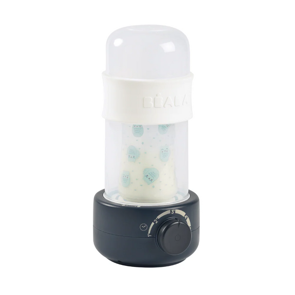 Beaba Baby 3 in 1 Bottle Warmer, Ultra Fast, Reheats Milk, Baby Food, Compact Design - Night Blue