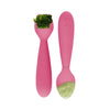 EzPz Mini Utensils for Toddlers (Spoon & Fork) - Pink
