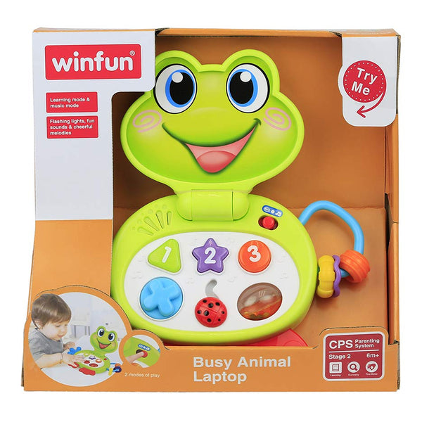 Winfun Busy Animal Laptop Frog2 Play Modes Learning Toy