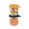 Beaba Glass Storage Container, Airtight Jar with Graduation Measuring Scale, 250 ml, Set of 2 - Night Blue & Honey