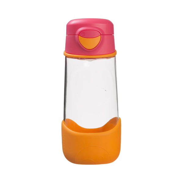 B.Box Tritan Sport Spout Drink Bottle 450 ml - Strawberry Shake Pink Orange