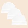 Hopop Soft & Comfortable Cotton Baby Caps Pack of 3 - White - Dezine Kids