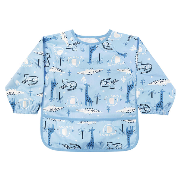 Hopop Easy Clean Waterproof Full Sleeve Baby Bib with Food Catcher Pocket - Dezine Kids