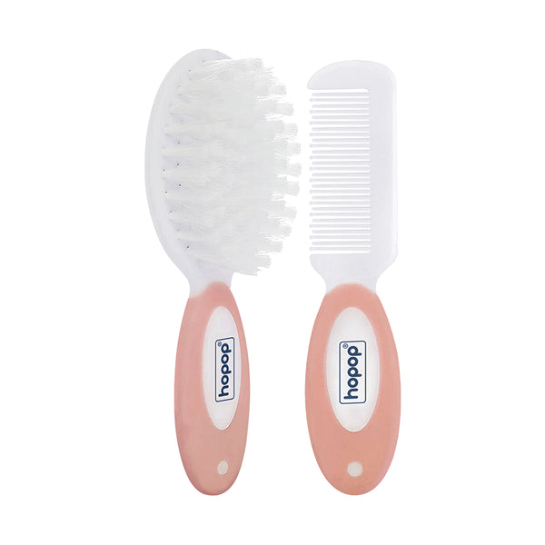 Hopop Baby Soft Bristle Hair Brush & Rounded Teeth Comb Set - Dezine Kids