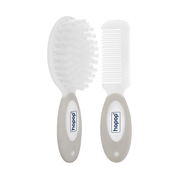Hopop Baby Soft Bristle Hair Brush & Rounded Teeth Comb Set - Dezine Kids