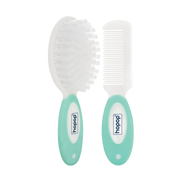 Hopop Baby Soft Bristle Hair Brush & Rounded Teeth Comb Set - Dezine Kids
