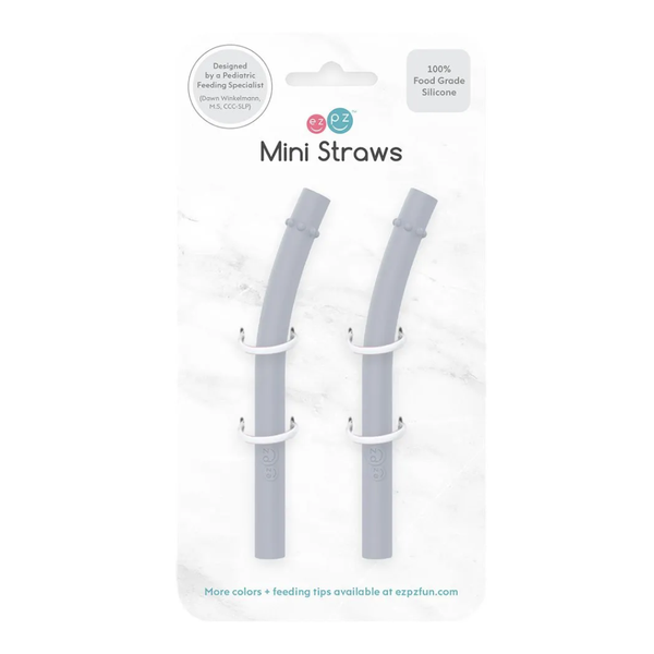 Ezpz Mini Cup Replacement Straw - Pewter - Dezine Kids