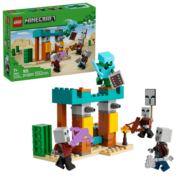 Lego Minecraft The Illager Desert Patrol Gaming Kit for Kids - Dezine Kids