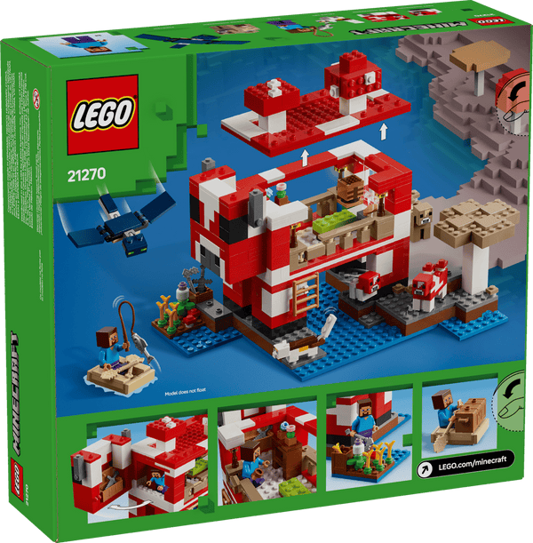 Lego Minecraft The Mooshroom House Island Gamer Kit Toy for Kids - Dezine Kids