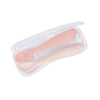 Beaba 1st Stage Silicone Spoon with Ultra Soft Tip, Gum Friendly, Ergonomic Handles, Set of 2 - Cotton Candy/Marshmallow