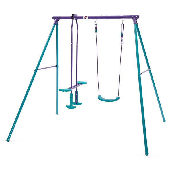 Plum Helios Metal Single Swing And Glider Set