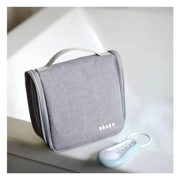 Beaba Grooming Kit, Hanging Toiletry Pouch with 9 Accessories - Blue