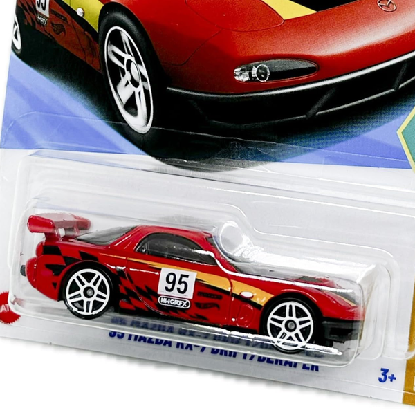 Hot Wheels 95 Mazda RX 7 Drift with racing decals - Dezine Kids