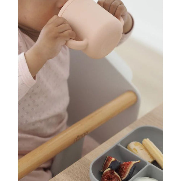 Beaba Silicone 3 Piece Learning Set, Non Slip, Unbreakable, BPA Free Baby Feeding - Pink - Dezine Kids