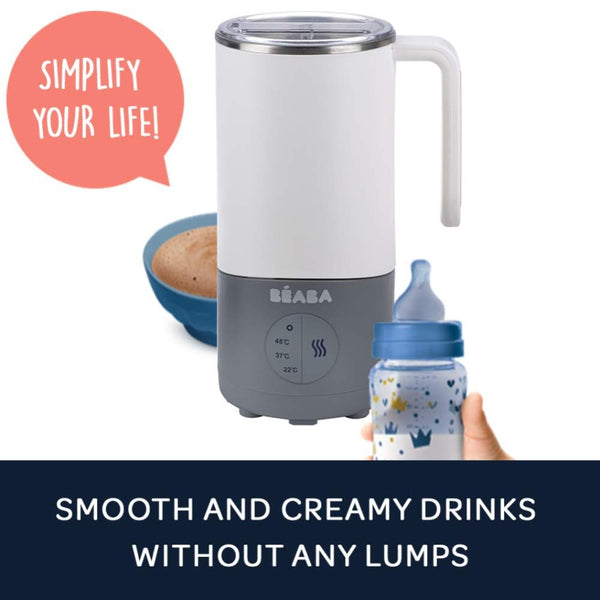 Beaba Milk Prep Beverage Maker - White & Grey