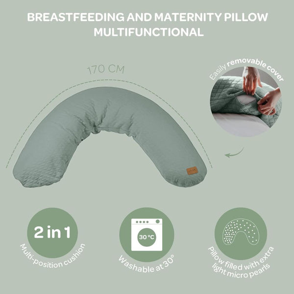 Beaba Big Flopsy Cotton - Sage Green - Dezine Kids