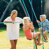 Plum Premium Metal Single Swing And Glider With Mist