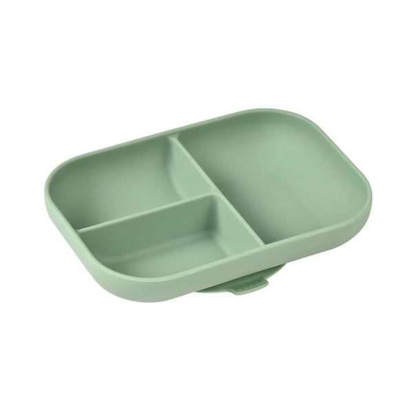 Beaba Divided Silicone Plate - Sage Green