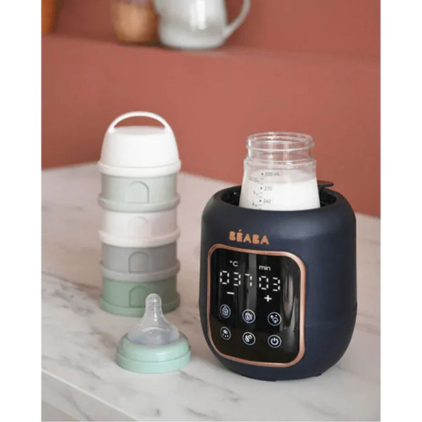 Beaba Multi Milk 5 in 1 Baby Bottle Warmer, Fast Steam Mode, Defrost & Baby Food Warmer with LED Display, Touch Screen & Adjustable Timer - Night Blue