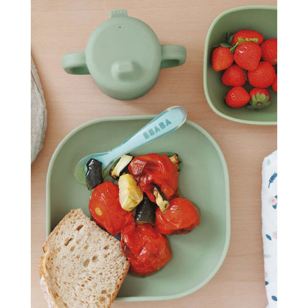 Beaba Silicone Suction Plate - Sage Green